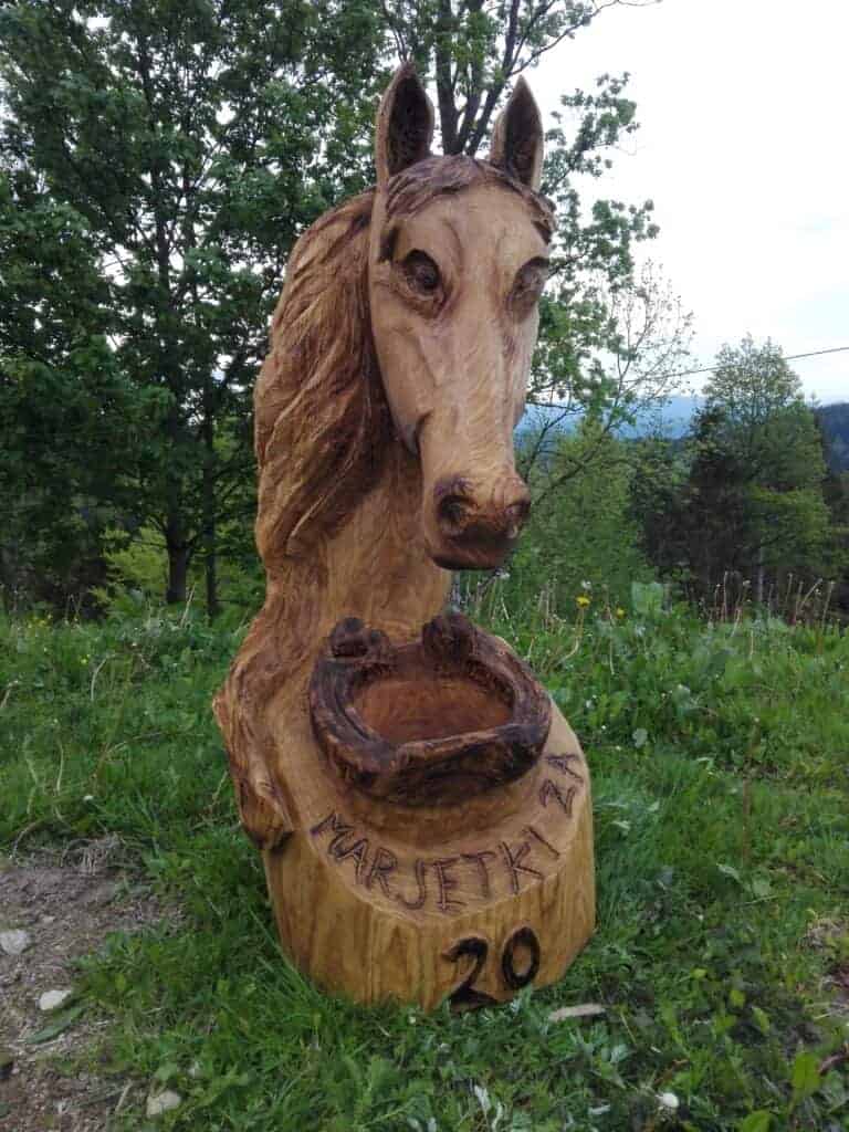 Izdelki iz lesa, konj
