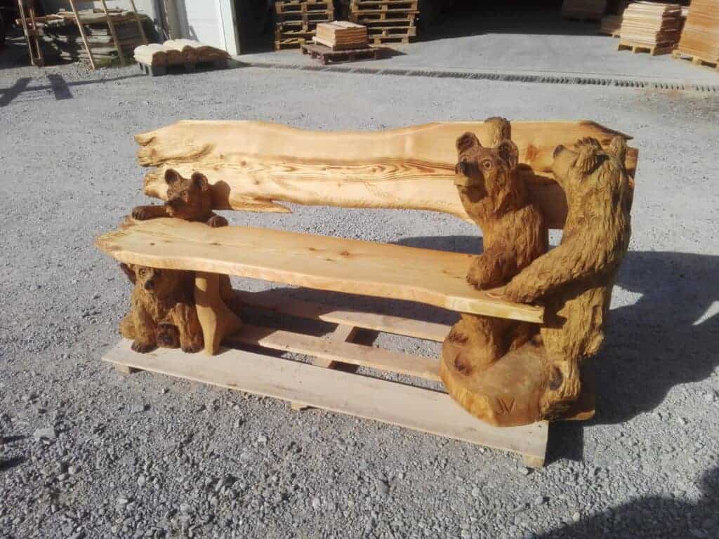 Izdelki iz lesa, klop, medvedki