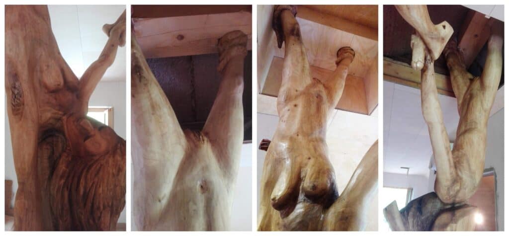 Lesene skulpture, ženski akt